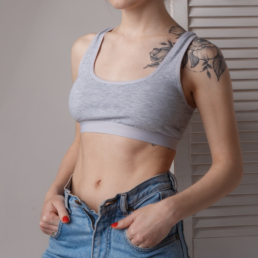 Жіночий бавовняний топік-борцовка Nicoletta 116321 Київ - фото 3