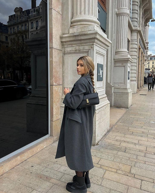 Женское кашемировое оверсайз пальто из меланжевого кашемира Одесса - изображение 2