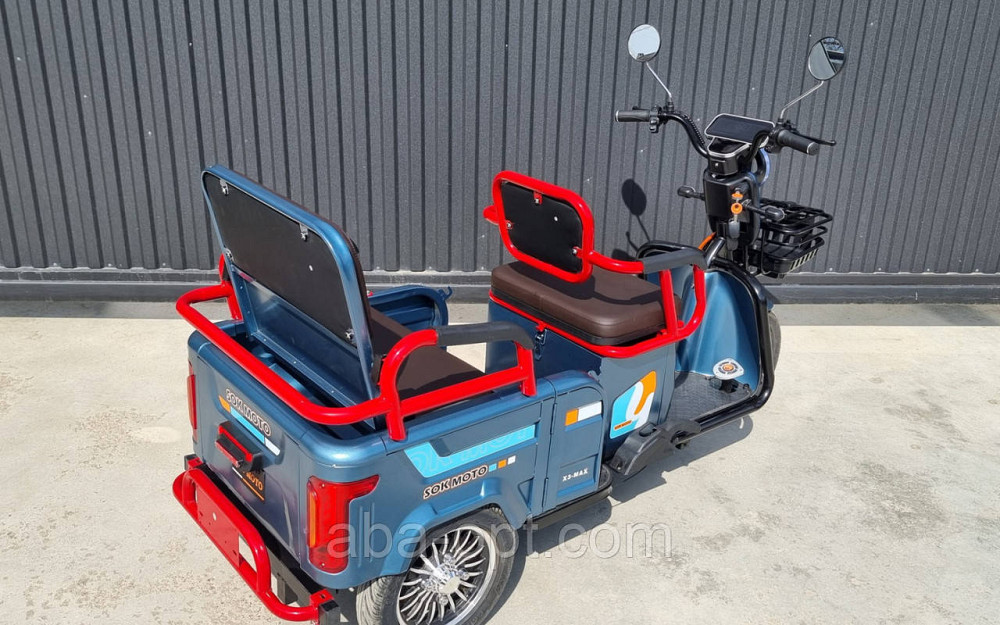 Електричний трицикл з кузовом SOK X3 МАХ 2000W-72V-28Ah шини 10" купити в інтернет-магазині Одеса - фото 10
