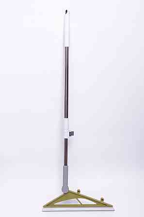 Трикутна швабра з металевою ручкою та гумовою кромкою для плитки, ламінату, лінолеуму, вологого прибирання HP-35015-38 Коломия