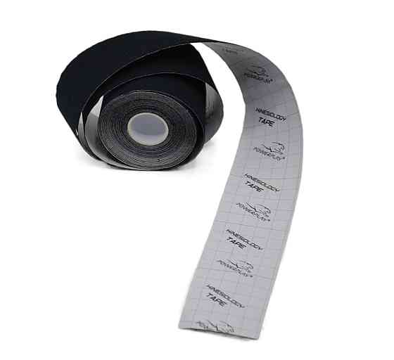 Кінезіологічний тейп PowerPlay 4315 Чорний 5cм*5м Луцк