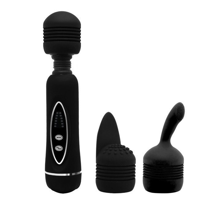 Вибратор с сменными насадками - Power Wand Massage Kit Black Sex Aura Киев - изображение 6