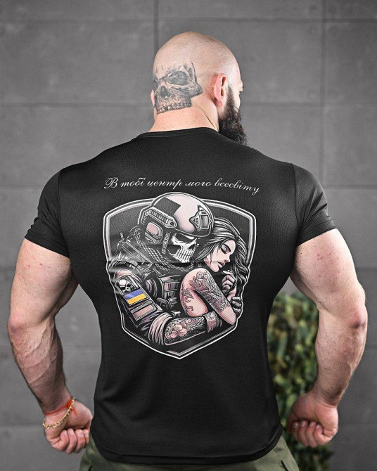 Тактична футболка потоотводная odin всесвіт чорна ДЛ6545 Одеса - фото 1