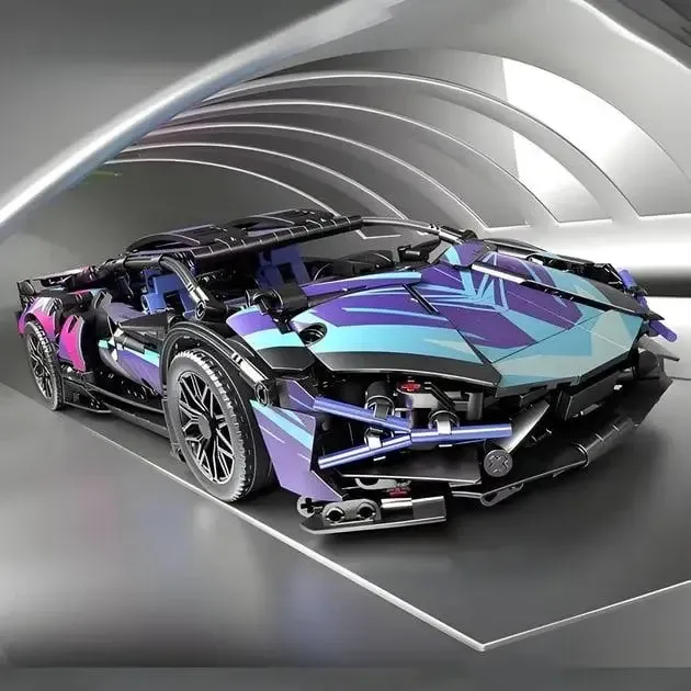 Конструктор Technik Lamborghini Sián Cyberpunk, 1314 деталей совместимый с lego лего Киев - изображение 6