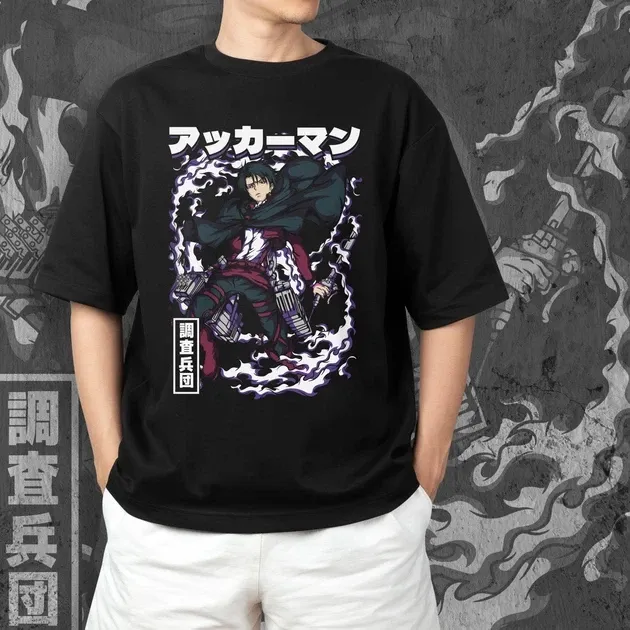 Футболка для подростка мальчика с принтом Атака титанов Леві Акерман 6 Размер 160 Anime10895 Днепр - изображение 4