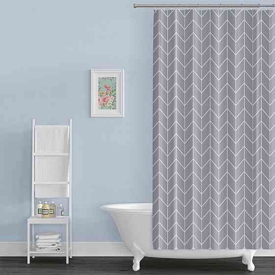Шторка для ванной комнаты Bathlux 180 x 180 см с водоотталкивающим покрытием, Серая Каменец-Подольский