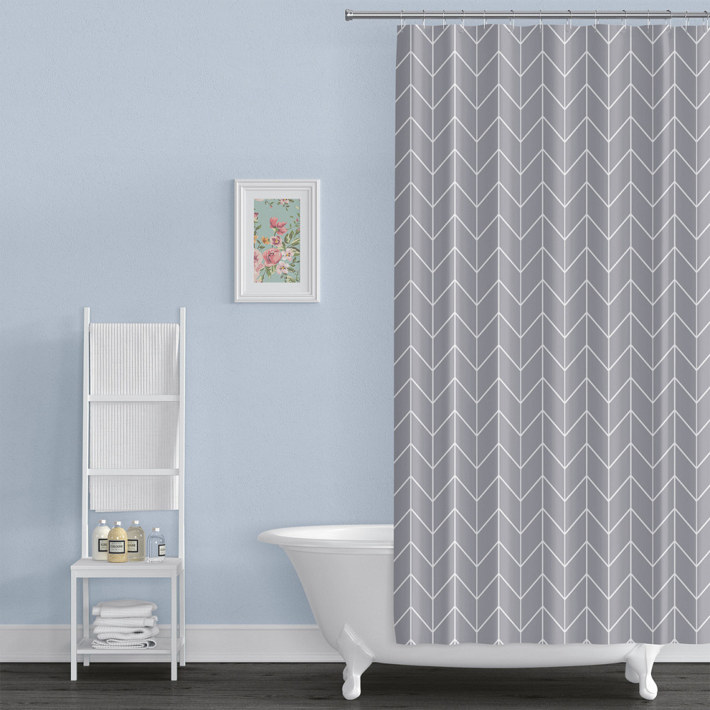 Шторка для ванной комнаты Bathlux 180 x 180 см с водоотталкивающим покрытием, Серая Каменец-Подольский - изображение 5