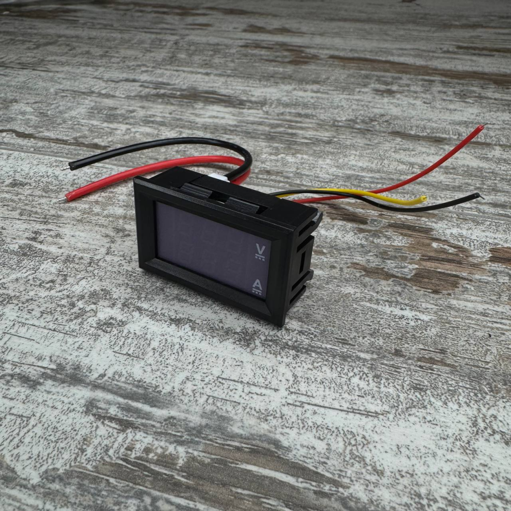 Цифровий вольтметр амперметр до 100В 10А з ЖК дисплеєм для авто та блока живлення Київ - фото 1