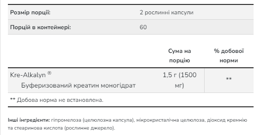 Kre-Alkalyn(R) Creatine 750 mg - 120 caps Киев