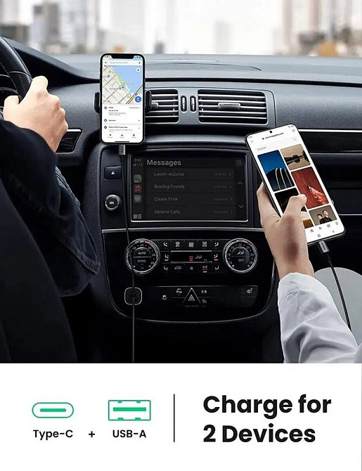 Автомобильное зарядное устройство UGREEN CD130 Dual USB, цвет серый UGR-30780 Одесса - изображение 3