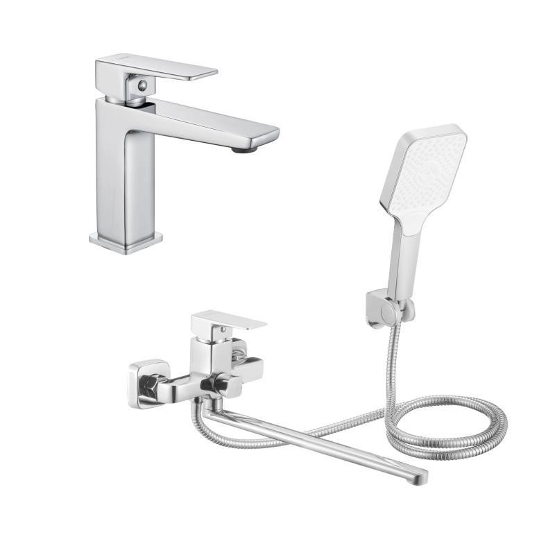 Акционный набор Lidz: Orion 001F Смеситель для раковины низкий LDORI001FCRM48091+Orion 005 Смеситель для ванны с поворотным Киев - изображение 1