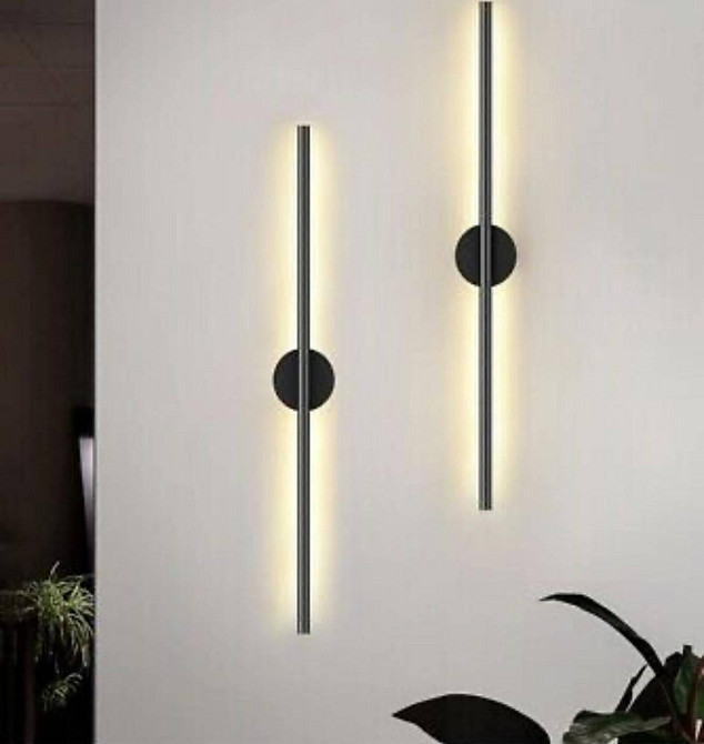 Світлодіодне лінійне бра 60 см 12W LED — настінний світильник для спальні, коридору, сучасний LED світильник ч Київ - фото 4