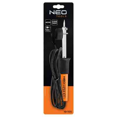 Паяльник электрический Neo Tools 40Вт 450°C никелированная медь (19-155) Винница