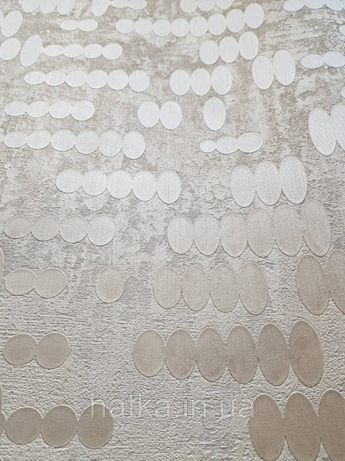 Шпалери вінілові на паперовій основі Zambaiti C88130 ABITAT лофт геометрія овали кола бежевий молочний Київ - фото 3