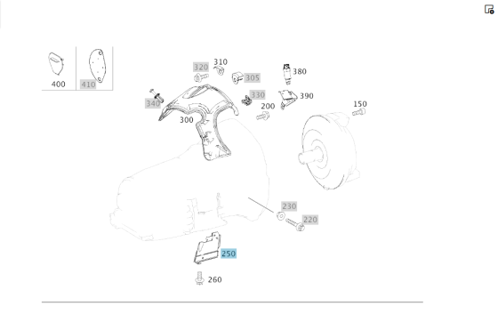 Mercedes-Benz  A7252710600 Захисний екран роз'єму АКП M264 GLC X253 GLC Coupe C253 E-class W213 E-class S213 E-class Coupe C238 E-class Cabriolet Одеса