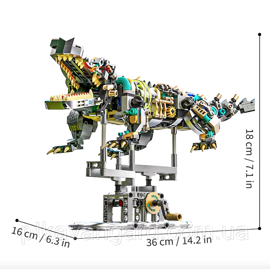 Конструктор крокодил механічний 996 деталей 13056 Хмельницький - фото 3