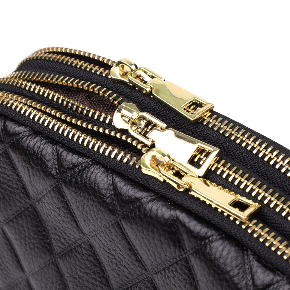 Сумка из натуральной кожи с тремя отделениями для женщин Vintage 22890 Черный Киев - изображение 3