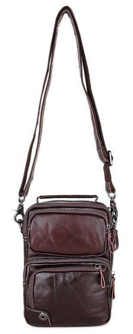 Сумка чоловіча Vintage 14435 Коричнева Київ - фото 7