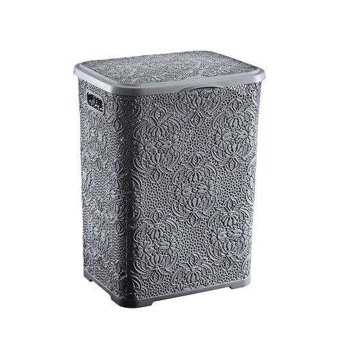 Кошик для білизни 42л 38,5*32,5*50см сірий Lace ELIF Житомир - фото 1