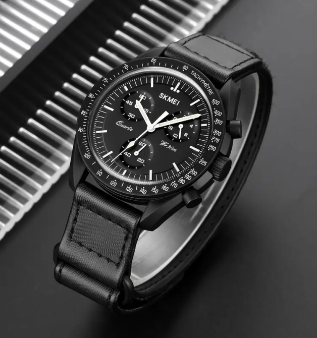 Чоловічий наручний класичний годинник Skmei 1982 (Чорний) Київ - фото 4