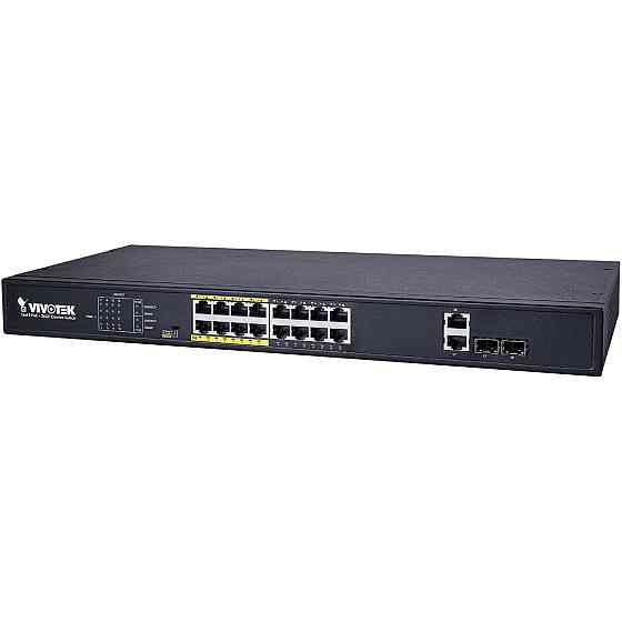 Комутатор VIVOTEK AW-FGT-180D-250, Unmanaged 16xFE PoE + 2xGE Combo Switch Вінниця