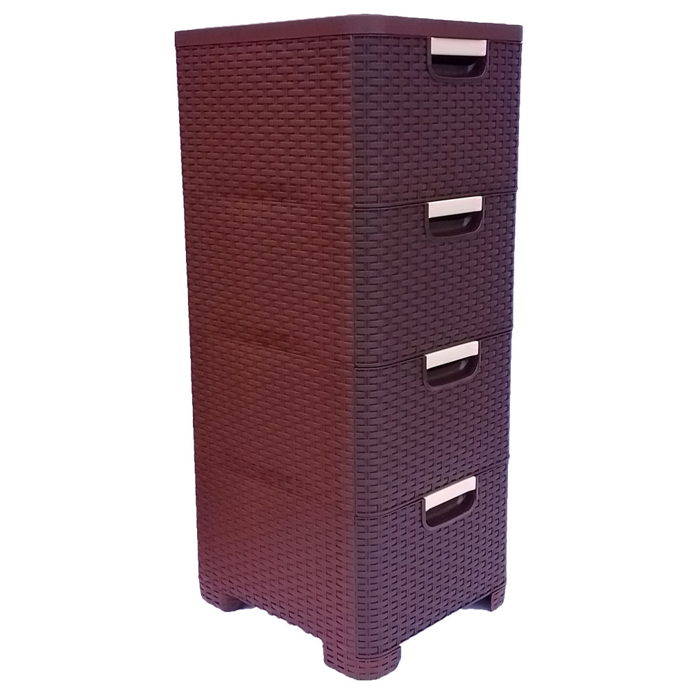 Комод пластиковий "BRILLIANT" 4 ящики 81х38х33 Efe plastics дуокоричневий Одеса - фото 7