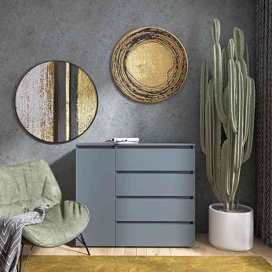 Комод Эверест КЛ-3 Лайт (телескопические) 105х38х93 см Графит (DTM-4898) Днепр