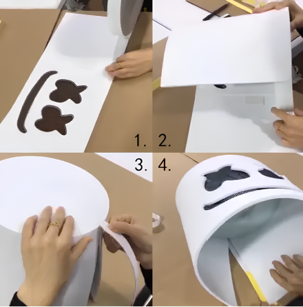 Маска Маршмеллоу RESTEQ, Светодиодная маска DJ Marshmello для костюмированных вечеринок и музыкальных мероприятий Киев