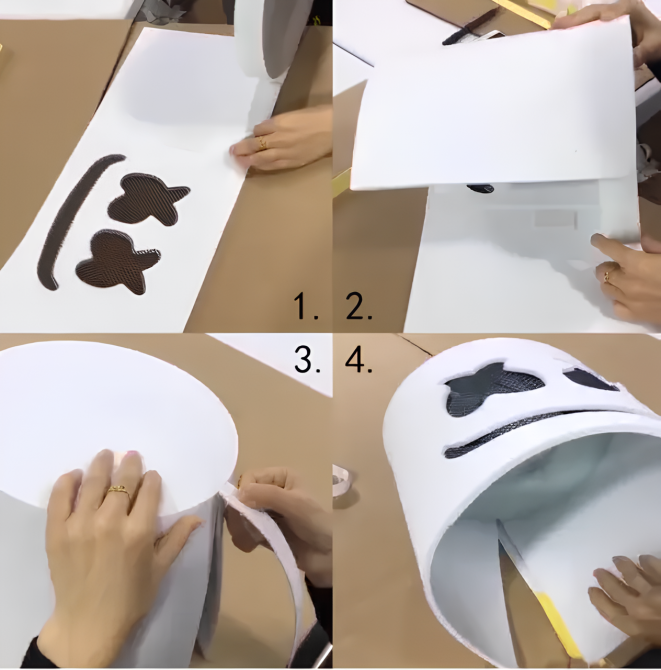 Маска Маршмеллоу RESTEQ, Светодиодная маска DJ Marshmello для костюмированных вечеринок и музыкальных мероприятий Киев - изображение 2