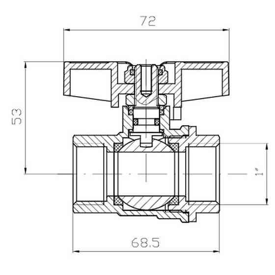 Кран шаровый ГГМ Koer Extreme KE.217-25 - 1