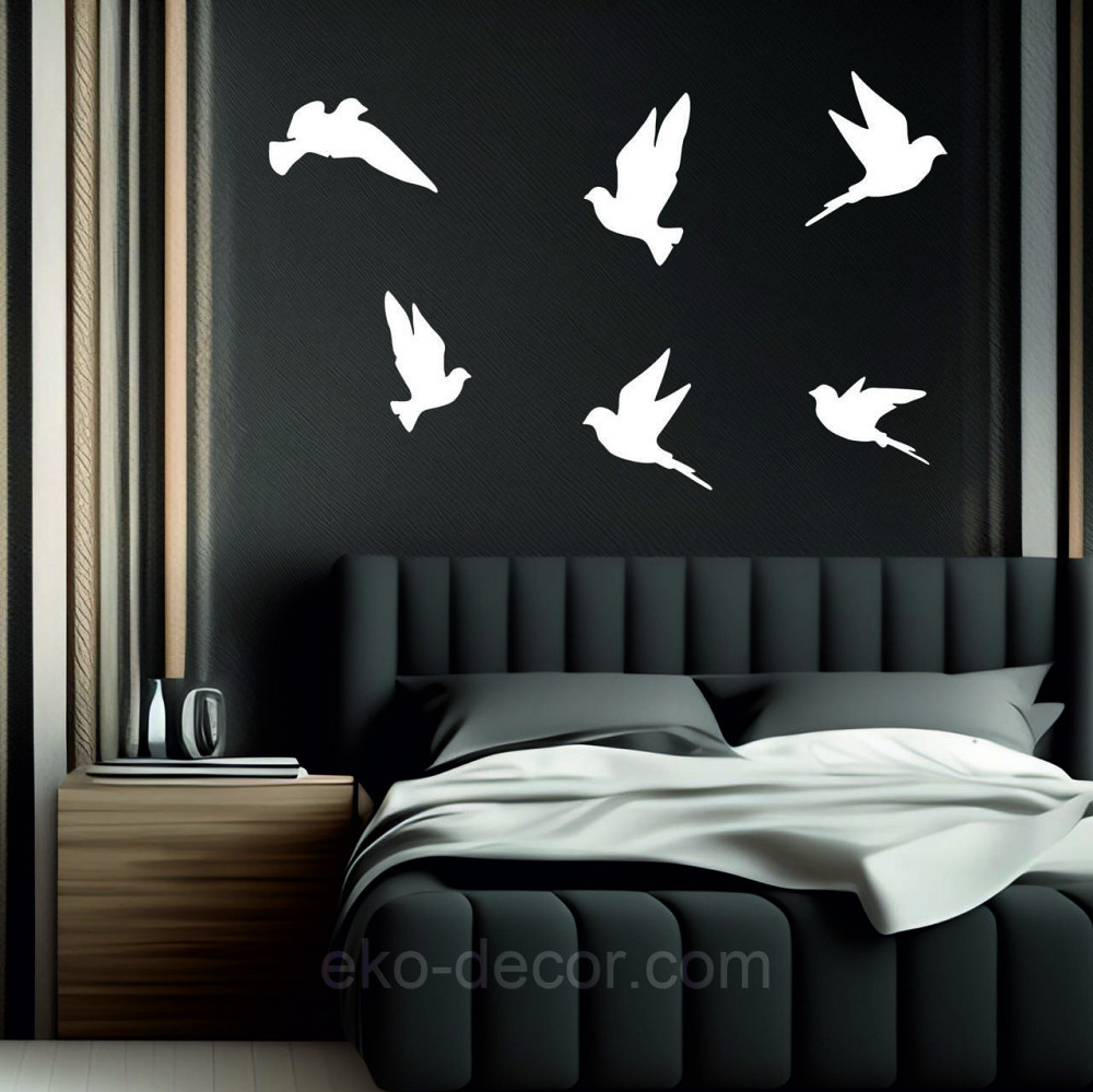 Декоративне настінне Панно «Пташка» Декор на стіну(ціна за 1шт) 20*11 см, Білий Київ - фото 7