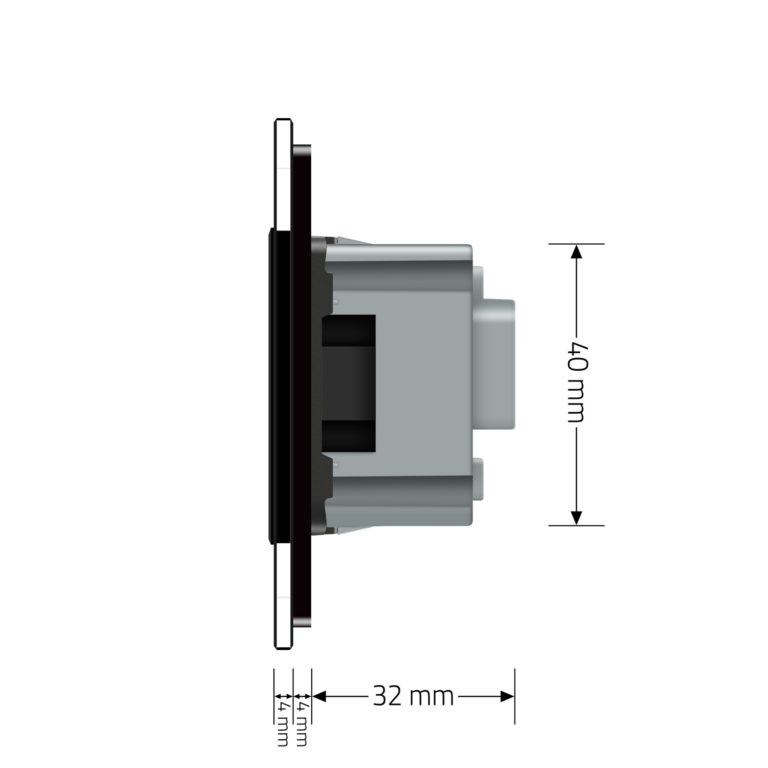 LIVOLO Розумний сенсорний EC вимикач 2 сенсора 1 розетка LIVOLO чорний матове скло Коломия - фото 7