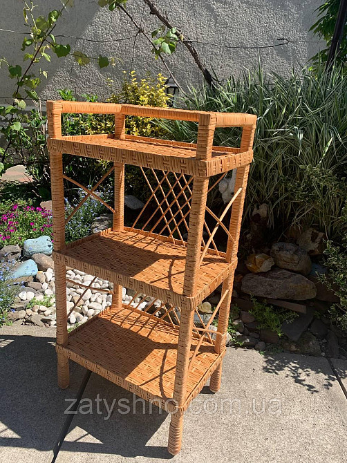 Полка плетеная из  лозы трех-ярусная Киев - изображение 7