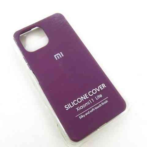 Xiaomi Mi 11 lite чехол сиреневый Silicone Cover grape Одесса