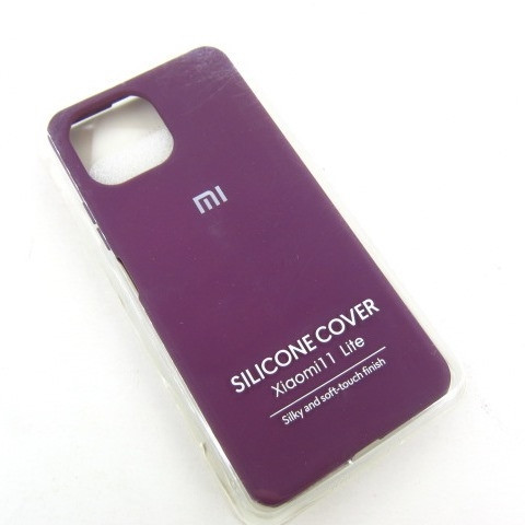 Xiaomi Mi 11 lite чехол сиреневый Silicone Cover grape Одесса - изображение 2