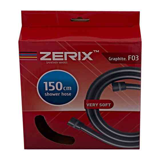 Шланг для душу Zerix Graphite.F03 150 см силіконовий  (колір графіт) (ZX5568) ( 28769 ) Харків