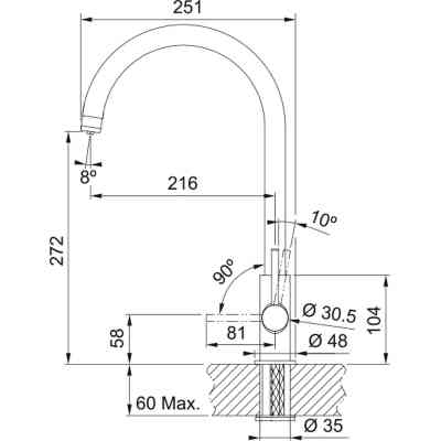 Змішувач Franke Lina Clear Water (160.0702.660) Вінниця