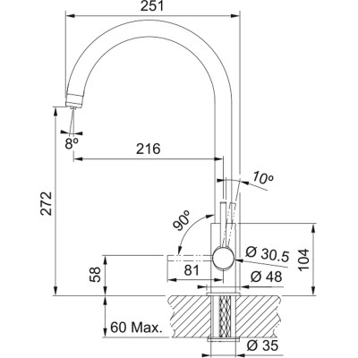 Змішувач Franke Lina Clear Water (160.0702.660) Вінниця - фото 3