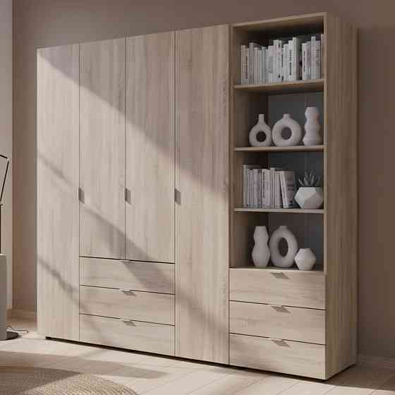 Шкаф для одежды Doros Гелар Дуб сонома 4ДСП с пеналом 215х49.5х203.4 (DRS-011929) Днепр