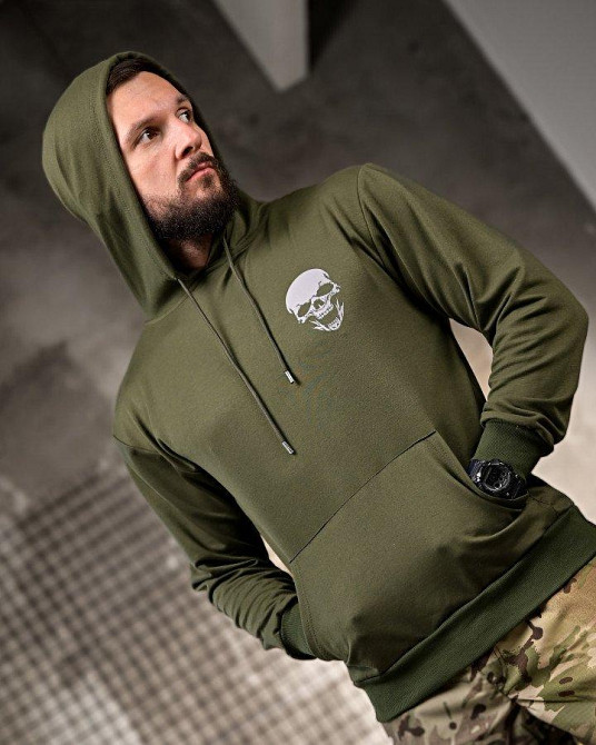 Мілітарі Худі Не для слабких oliva РП7397 Одеса - фото 5