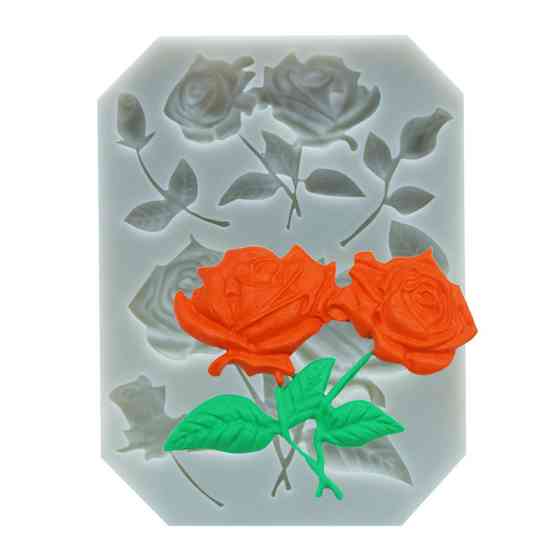 Молд силіконовий Троянди 87 на 116 мм сірий Київ