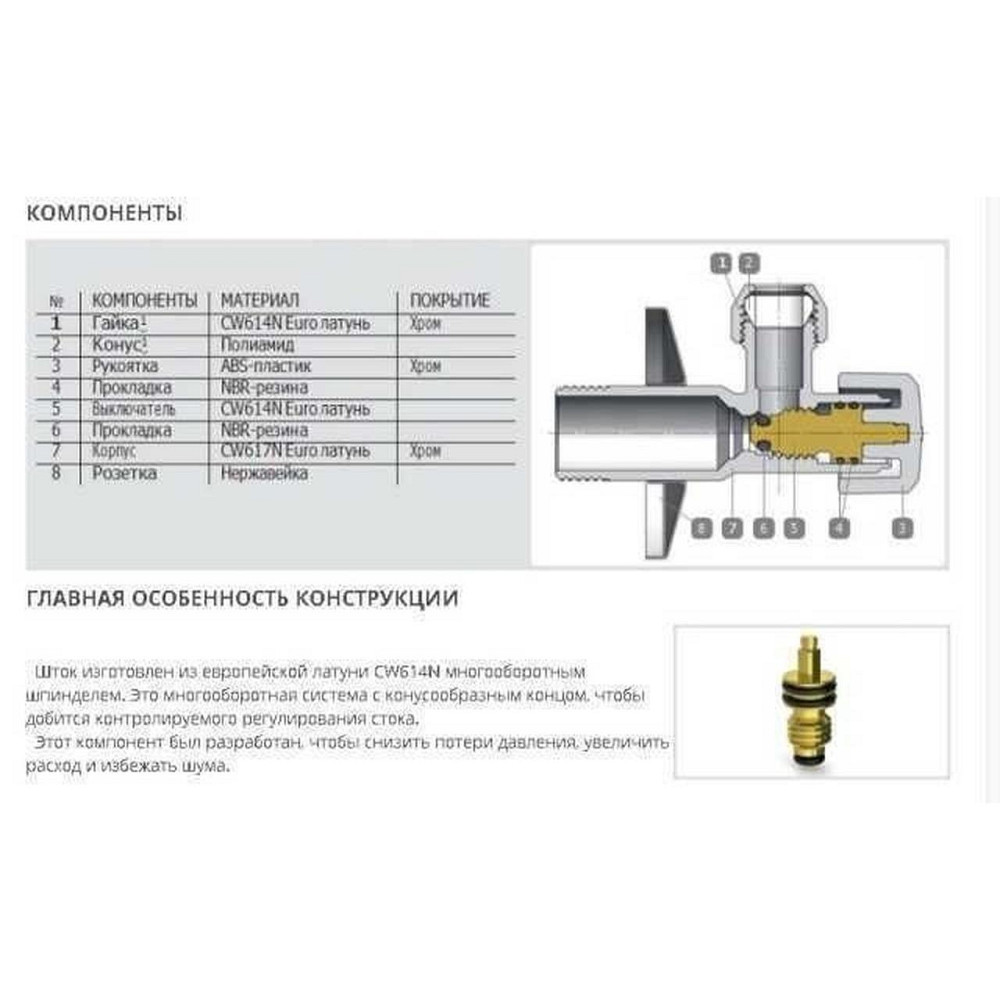 Кран вентельный угловой ARCO 1/2″х 1/2″ Z0912 REGULA (000005262) Киев - изображение 4