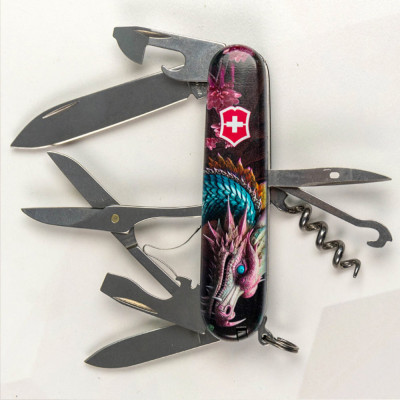 Нож Victorinox Climber Zodiac Лазурний дракон (1.3703.3_Z3290p) Винница - изображение 9