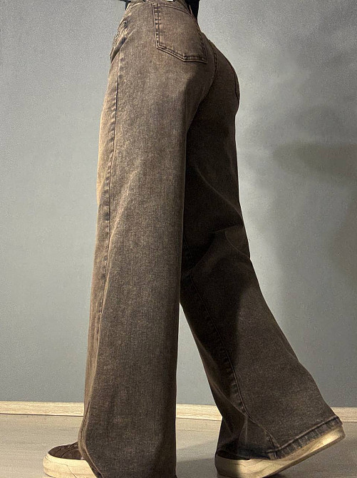 Джинсы женские Its Basic 3942-4 Palazzo jeans широкие палаццо коричневые, коричневый, 36, 36, 75 см, 108 см Киев - изображение 8