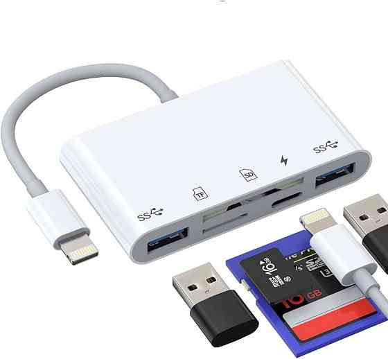 Перехідник картридер OTG Lightning - SD+TF+ USB Луцк