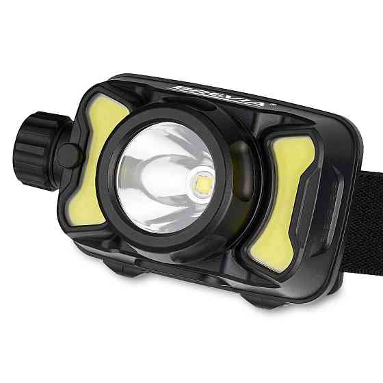 Ліхтар налобний Brevia 600Lm, 3W CREE XPG+COB, 1200mAh/3xAAA, білий/червоний Львів
