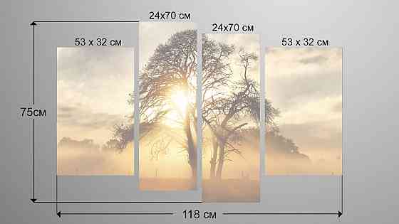 Модульна картина Дерево Захід Art-155_4 Київ