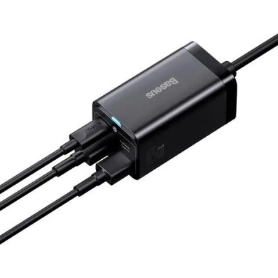 Зарядний пристрій Baseus 2xUSB-C 65W + 2xUSB GaN + cable USB-C to USB-C 100W 1.0m black (CCGP040101) Вінниця - фото 6