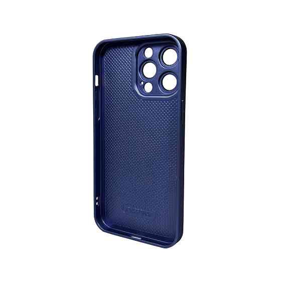Чохол для смартфона AG Glass Matt Frame Color Logo for Apple iPhone 15 Pro Max Navy Blue Киев