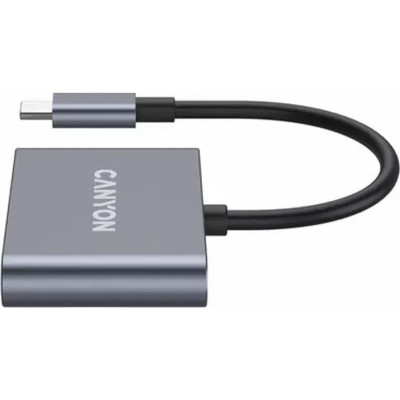Концентратор Canyon hub DS-3 3in1 USB-C Dark Grey (CNS-TDS3) Вінниця - фото 6